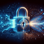 cybersecurity lock on circuit board